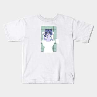 Smartphone Addict Cat Kids T-Shirt